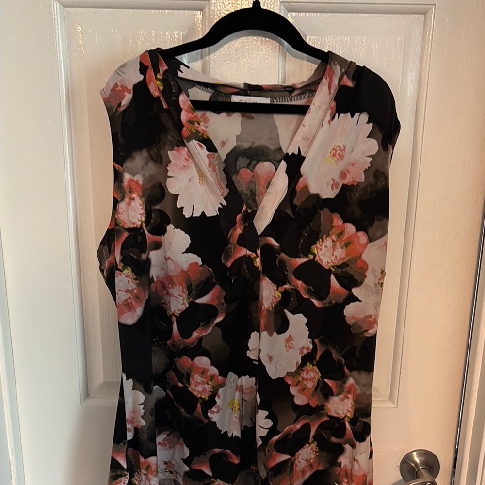 Calvin Klein floral on black shell